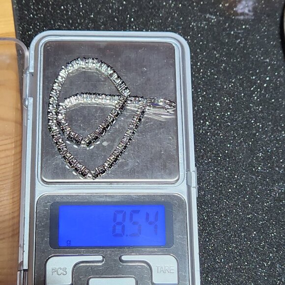 Black Tennis Bracelet with Evil Eye JS 925 - Picture 9 of 9